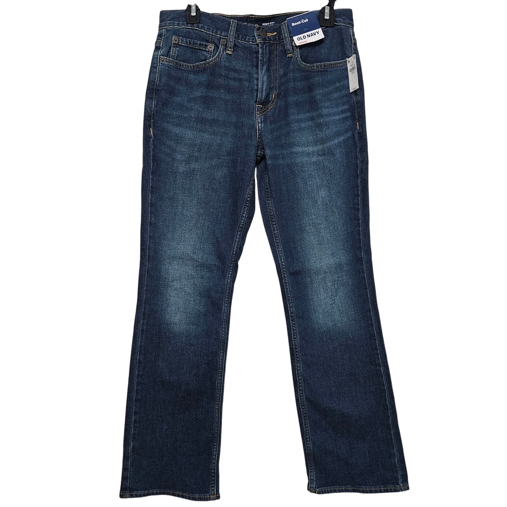 Old Navy Men's Bootcut‎ Jeans 29x30 Dark Wash Built-In Flex Classic NWT